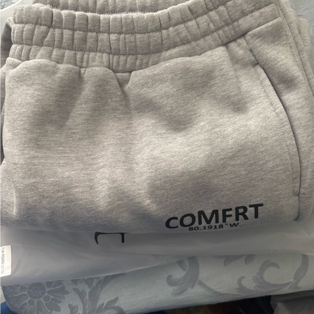 Gray Sweatpants with COMFRT Logo